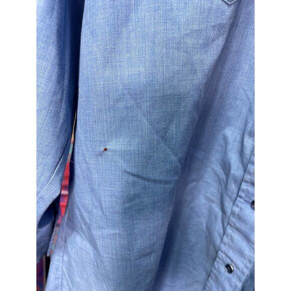 Vintage RAWHIDE Form Fitted Western Button Up Men's‎ Shirt Size XL 24 x 33 - Picture 4 of 8